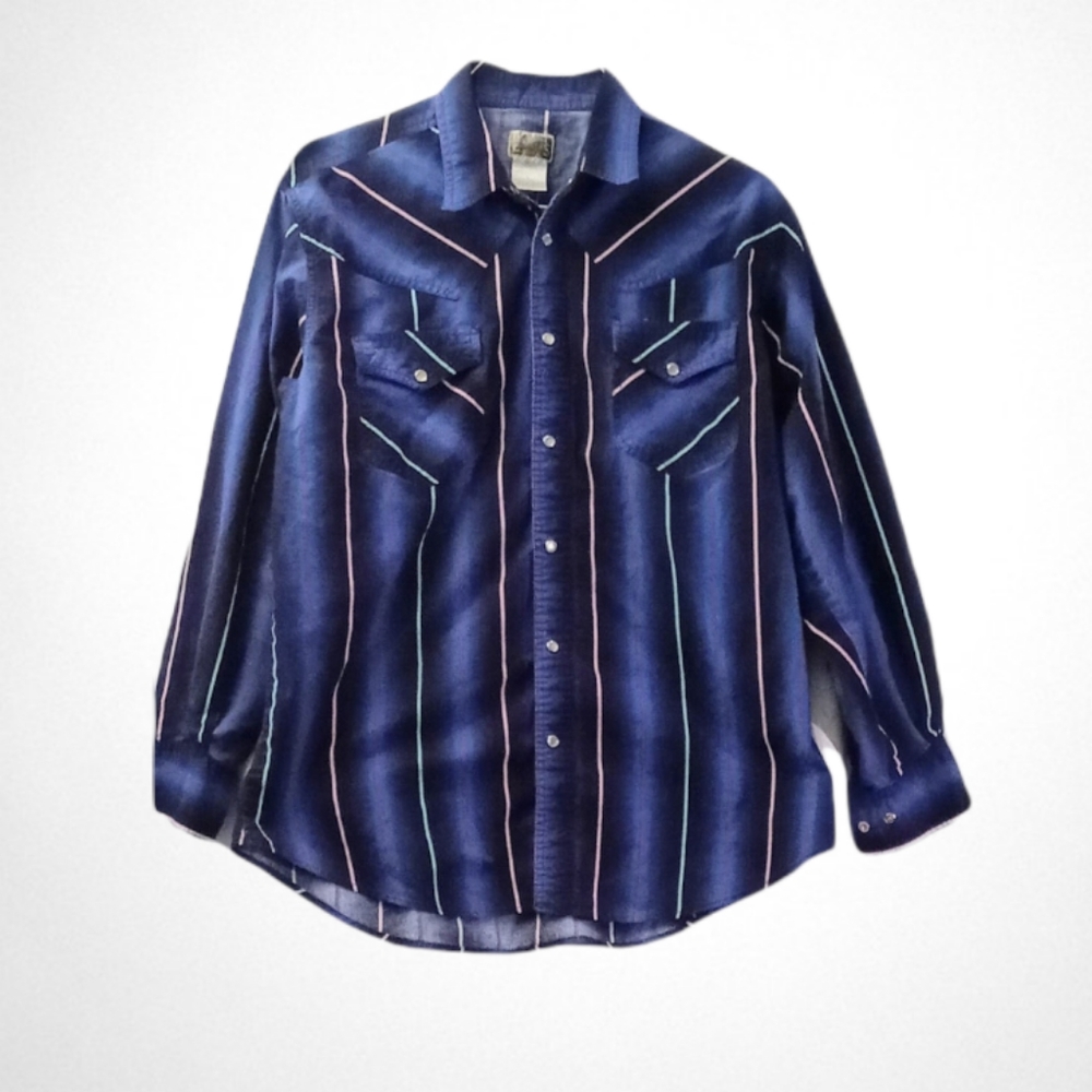 Mens Lg Express Rider long sleeve button up shirt